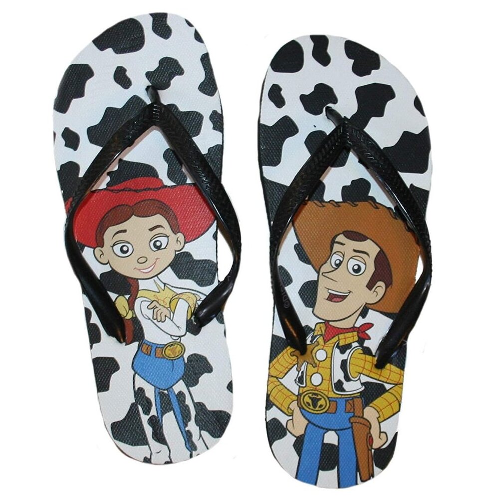 New! Toy Story Woody & Jesse Flip Flop Sandals Disney Pixar